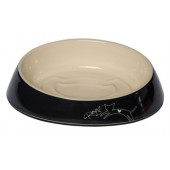 Rogz Bowls Black Jumping Cat Купичка за храна или вода 200 мл в черен цвят и декорация със скачащо коте